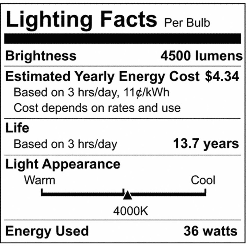 Satco 11484-36PS30/LED/840/120V/DIM/E39 (S11484) Omni Directional Flood HID Replacement LED Light