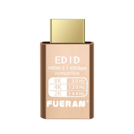 FUERAN 8K 30Hz HDMI Dummy Plug 4K EDID Emulator Virtual Monitor, Headless Display Adapter,Supports up to 4k@120Hz,1440/1080@144Hz hdmi Fake emulators(8K-30Hz-1Pack)