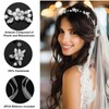 Flower Girl Headband for Wedding, Silver Princess Rhinestone Crystal Pearl