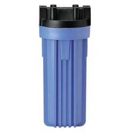 Pentair Pentek 150068 Traditional Standard Filter Housing, 3/4" NPT #10 Opaque Water Filter Housing with Mounting Bracket Cap, 10-Inch, Black/Blue