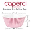 Caperci Pink Foil Cupcake Muffin Liners Standard Size Baking Cups
