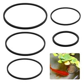 Lnngub 5 Pcs Fish Feeding Ring,Aquarium Floating Plant Rings Aquarium Floating Plant Barrier Foam Floating Plant Corral Aquarium Feeding Ring Round Feeding Ring for Fish Tank,Black
