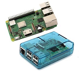 sb components Latest! Raspberry Pi 3 B+ With Case for RPi 3 B+ Access to all ports (Blue)
