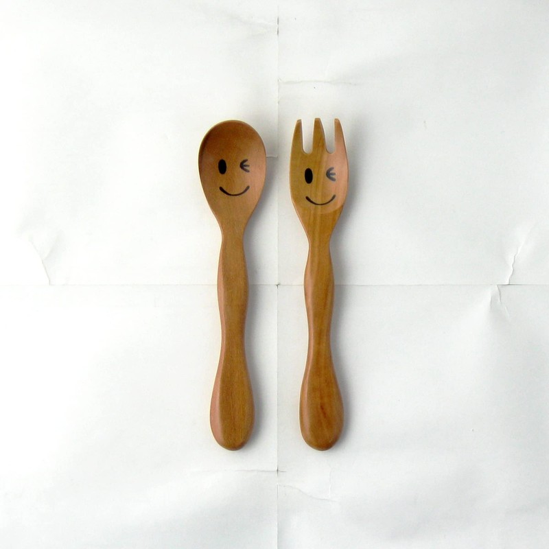 Nagao Children's Spoon and Fork Set, 5.5 inches (14 cm),