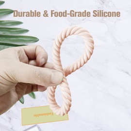 Idakekiy Key Chain, Silicon Wristlet Keychain Bangle Keyring Bracelet Holder for Women Girl (Pale Pink)