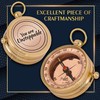MYSTICKRAFT Thoreau's Go Confidently Pocket Compass Gift for Men |
