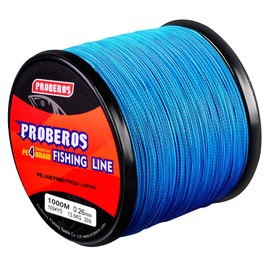BAIKALBASS Braided Fishing Line 4 Strands Strong Multifilament PE Braid Wire for Saltwater 328Yard/300M 100LB Blue