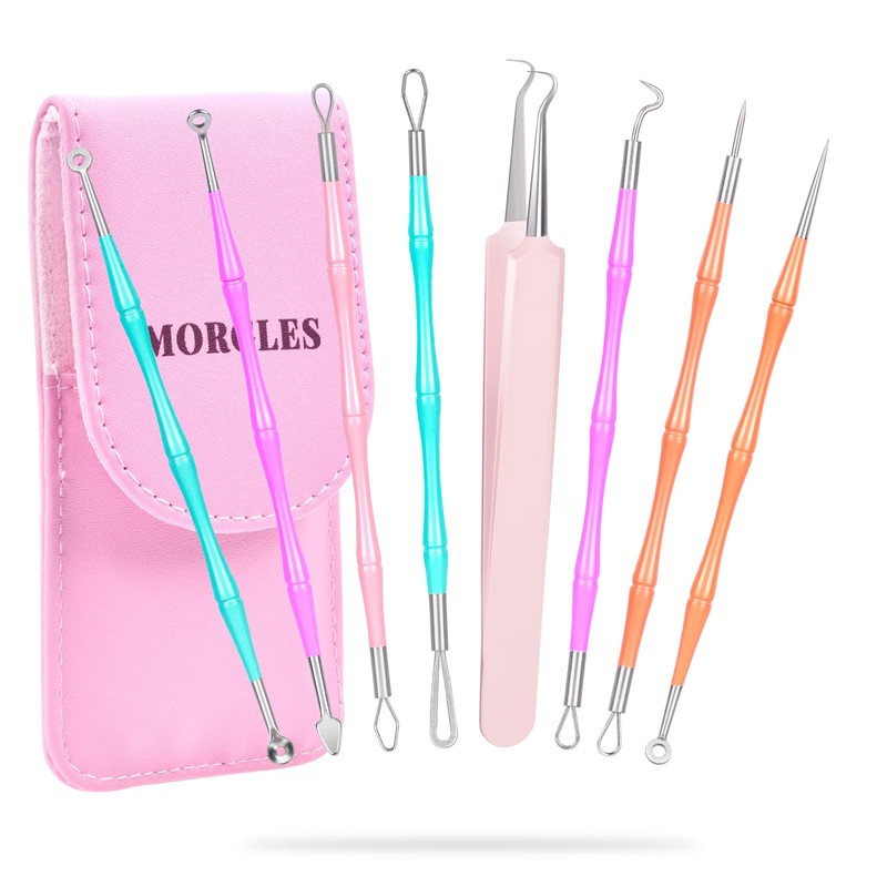 Pimple Popper Tool Kit, MORGLES 14-Heads Professional Stainless Acne Zit