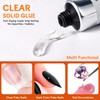 Brtavizvy Transparent Solid Nail Glue for Press Ons, Acrylic &