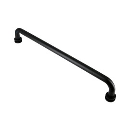Top Hardware Stainless Steel 304 Grade 18" inch Shower Glass Door Single Side Round Shape Towel Bar Handle for 1/4~3/4" Thickness Glass (SSTS18) (Matt Black)
