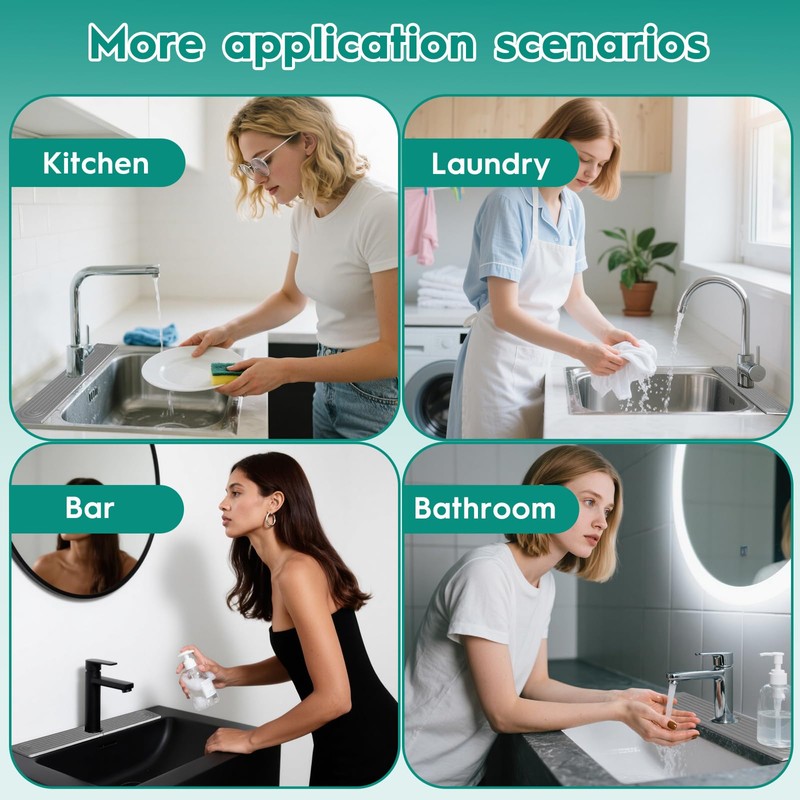 16 Inch Stone Faucet Mat for Kitchen Sink, Splash Guard-Water