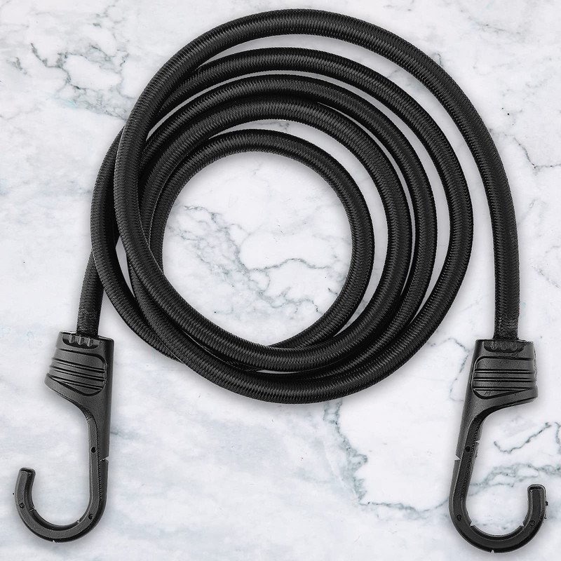 ZHOUBIN 72 Inch Black Bungee Cords with Hooks Heavy Duty,