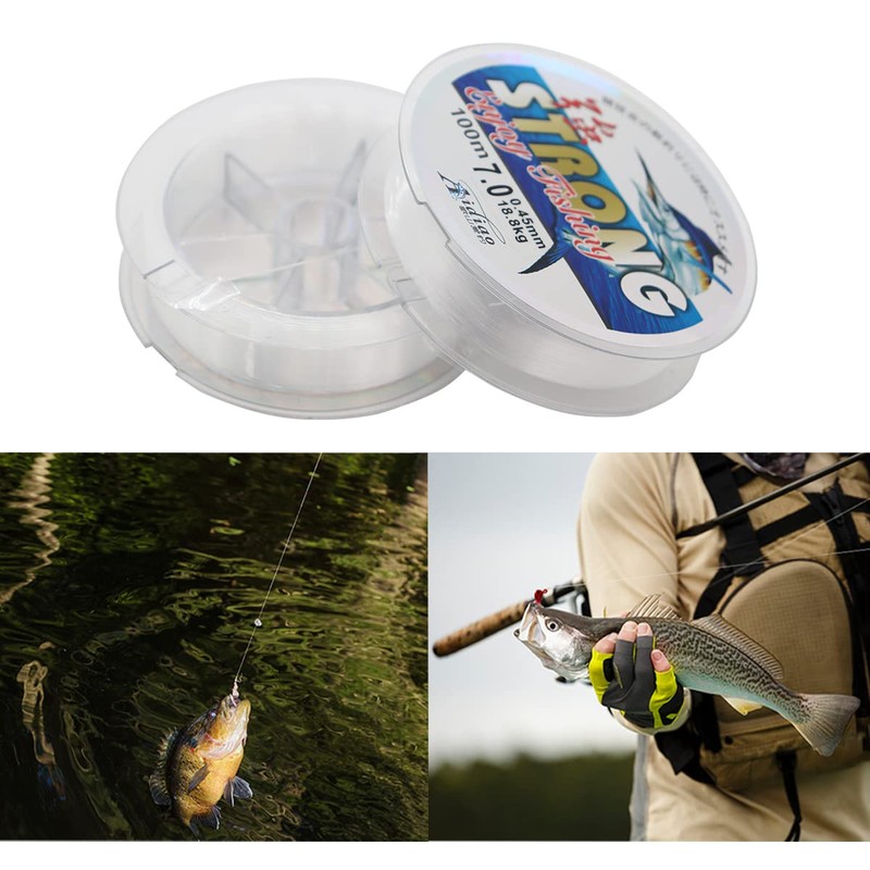 100 Meters Fishing Line, 0.45mm Strong Fishing Wire 41LB Clear