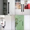 Smandy Black High Performance Barn Door Handle Pull Set Carbon