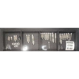 Stainless Cycle HONDA CT90 K1-K4 POLISHED STAINLESS ENGINE BOLT SCREWS SET KIT 1969-1979