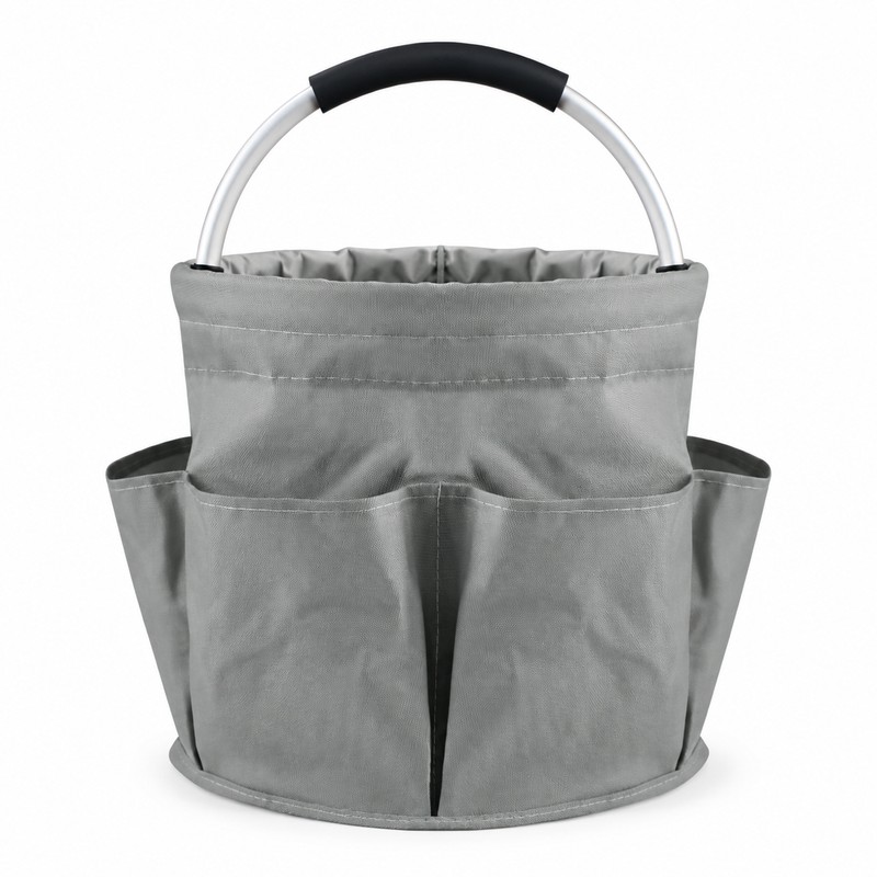 17L Garden Tool Storage Basket for Gardening - Foldable 6-Pocket