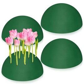 Gejoy 18 Pcs Round Floral Foam Half Ball Dry Flower Foam Large Desert Floral Foam Blocks DIY Craft Supplies for Artificial Plant Bouquet Arrangement Wedding, 5.51 X 2.76 Inch