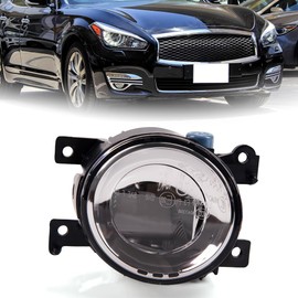 PIT66 Left Front Bumper Fog Light Compatible with 2016-2017 Infiniti Q50 QX50 QX60/2015-2017 Infiniti QX80 Fog Light Lamp Daylight Assembly Driving Offroad Lamp