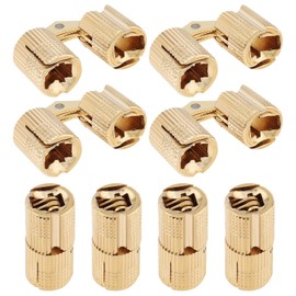 12 Piezas Bisagras de Barril de Latón Ocultas de 10 mm, Ángulo de Apertura de 180 Grados Bisagras Ocultas para Muebles para Caja de Joyería de Bricolaje Artesanías (12, 10mm)