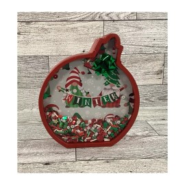 Agape Gifts Designs AGD Christmas Decor -  Ornament Gnomes Chunky Wood Snow Shaker