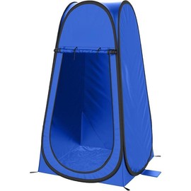 Pop Up Pod - Privacy Shower Tent, Dressing Room, or Portable Toilet Stall with Carry Bag for Camping, Beach, or Tailgate by Wakeman Outdoors - Color: Blue