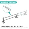 Retractable Towel Bar Flat Double Rod Bathroom Hand Towel Holder