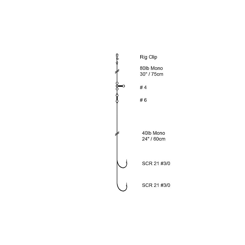 Cox & Rawle Bass/Codling Rig (Pulley Pennel Rig) #3/0