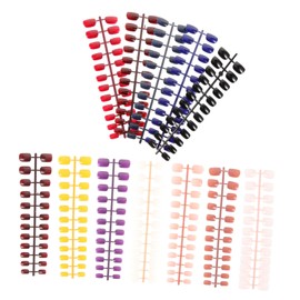 Healvian 12 Pack Women's Fake Nails Square Press on Nails French Manicure Supplies Nail Tips
