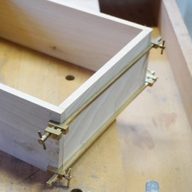 KAKURI Bar Clamps for Woodworking 8-1/4" HATAGANE Japanese Wood Clamps, Metal Parallel Clamps Tool Set 2 Pcs, Brass Gold, Made in JAPAN