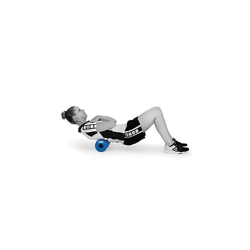 AFH-Webshop Blue fascia roller with practical transport bag, foam roller
