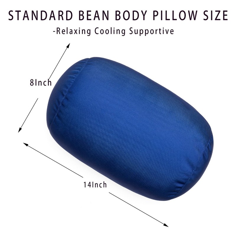 Focustree Squish Bean Bed Microbead Pillow Bolster Tube Body Pillow