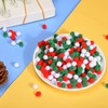 NAUZE 600 Pieces Christmas Pom Poms for Crafting Red Green