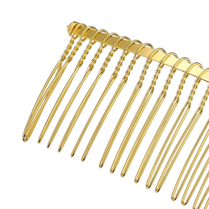 VOCOSTE Pack of 4 Anti-Slip Hair Side Combs Accessories Metal