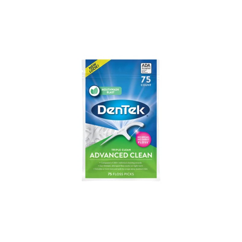 DenTek Triple Clean - Púas de hilo dental, 75 unidades,