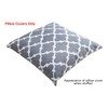 TreeWool, (2 Pack) Cushion Covers Trellis Accent in Cotton Canvas