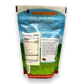 Barred Woods Maple Crunch Granola - Maple Pecan with Almonds and Raisins - Sweetened With Only Our Own Vermont Organic Maple Syrup and Maple Sugar - 10oz Bag (Case of 6 Bags)