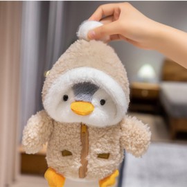 Penguin Doll Cuddly Toy Penguin Plush Toy, Penguin Plush Toy, Penguin 25 cm, for Boys Girls Cuddling and Playing Cuddly Toys Gift (25 cm, Grey)
