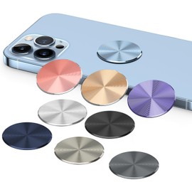 KISMER Magnetic Plate for Phone Mount 2 Pack Car Holder Metal Stickers Plate Adhesive (Compatible with Magnetic Mounts) CD Pattern 1.26 Inch Round Universal, Light Blue