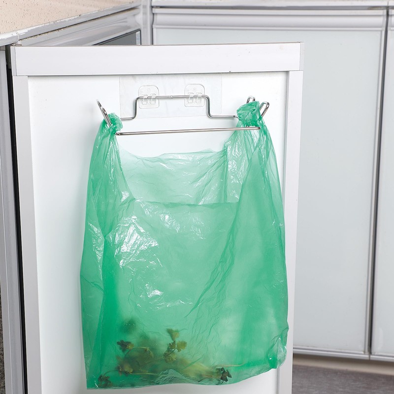 OYSIR Stainless Steel Trash Bag Holder for Kitchen Cabinets Doors