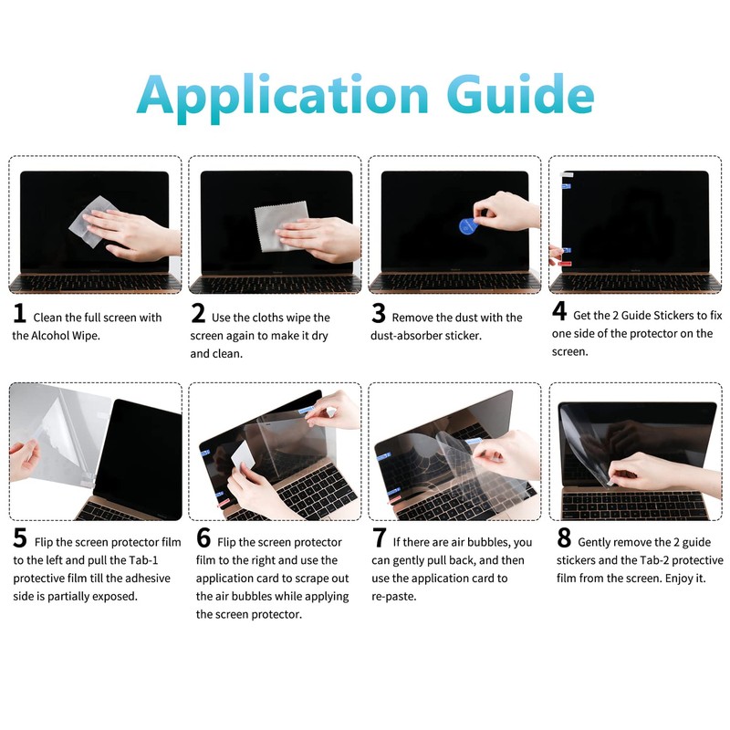 F FORITO 2-PACK 14 inch Crystal Clear Laptop Screen Protector,