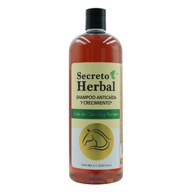 Secreto Herbal. Shampoo de Caballo y Romero, anticaída y cremiento Secreto Herbal, 1 L  Acondicionador con Cola de Caballo y Jalea Real, 1 L          