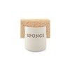 Kook Ceramic Sponge Holder, Speckled Stoneware Caddy, Countertop Soap and