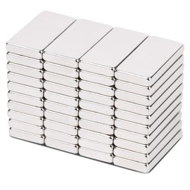 MIN CI 40Pack Neodymium Magnets, 20x10x3mm Strong Magnets Bar Rare Earth Magnets, Fridge Magnets Small Magnets for Crafts Square Magnet for Whiteboard Office DIY Tool Flat Magnets