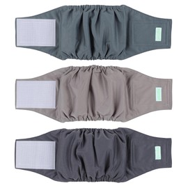 wegreeco Washable Male Dog Belly Band (Stylish Pattern)- Pack of 3 - Washable Male Dog Belly Wrap, Dog Diapers Male (Medium)