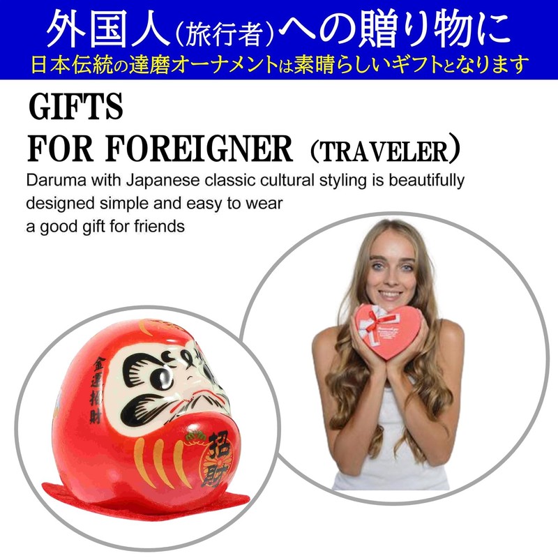 NOELAMOUR Daruma Daruma Figurine, Mini 5 Pieces, Ceramic, Prosperous Business,