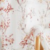 Tree Print Semi-Sheer Curtains 63inch Length White Red Orange Branch