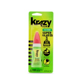 Krazy Glue Max Bond Gel EZ Squeeze, 4 g, Extra-Strong Superglue for Plastic, Ceramic, Wood, Rubber, Metal, Leather & More, Impact-Resistant, No-Run, Fast-Setting Adhesive, Holds Over 1000 Lbs*
