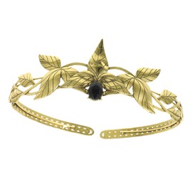 PACKOVE Grecian Goddess Leaf Headband Elegant Bridal Hair Accessory with Simulated Leaves for Women for Weddings Festivals and Fairy Costumes