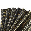 Christmas Wrapping Paper, 6 Sheets Black and Gold Foil Gift