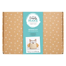 Simply Make - Create Your Own Owl Door Stop, Fabric and Felt Craft Kit Set